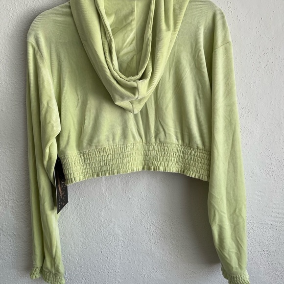 VIVRE La Vie Womens Light Green Crop Hooded Jacket Size Large - Picture 4 of 5